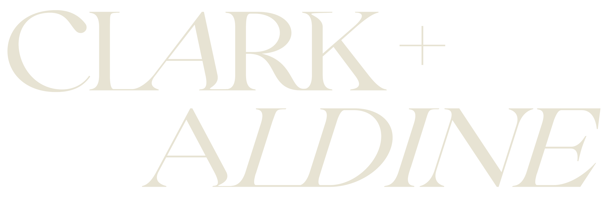 Clark and Aldine logo in light beige text.