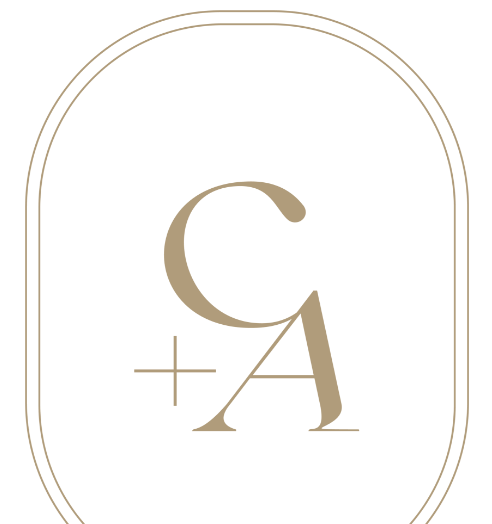 Stylized logo with the letters 'C' and 'A' outlined with an oval, gold-lined border.