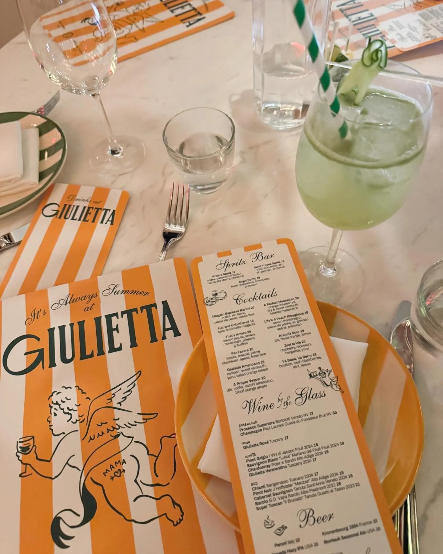 @giuliettanyc felt like a night on the Italian Riviera✨ From the menu design, food, drinks, and interiors, every detail was perfect. A new NYC favorite 🍋