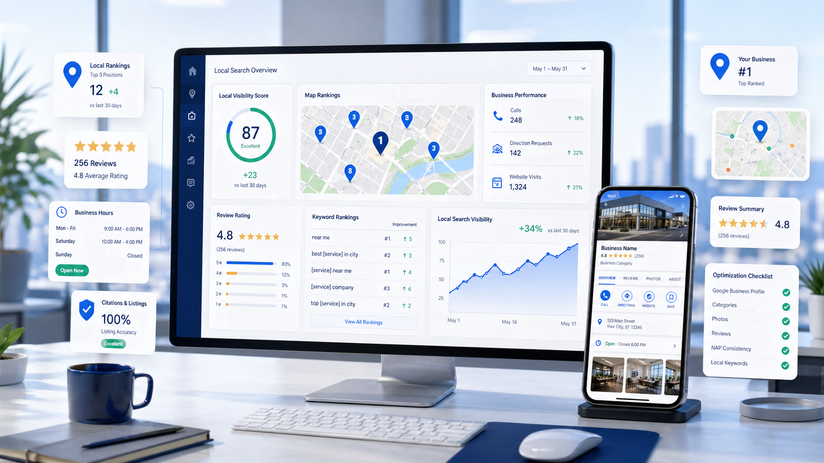 Local SEO and local visibility for service businesses