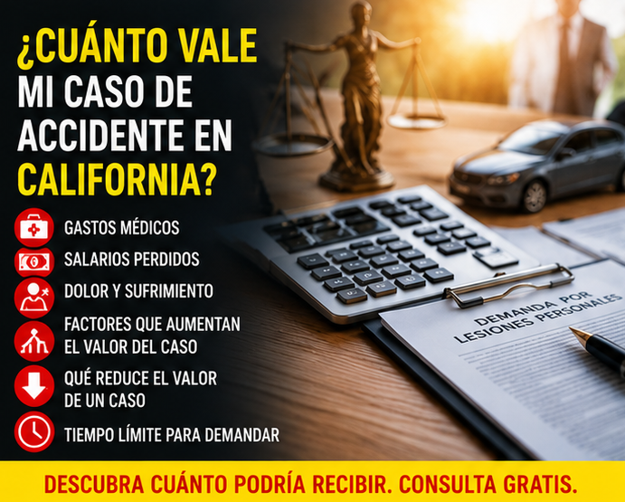 ¿Cuánto Vale Mi Caso de Accidente en California?