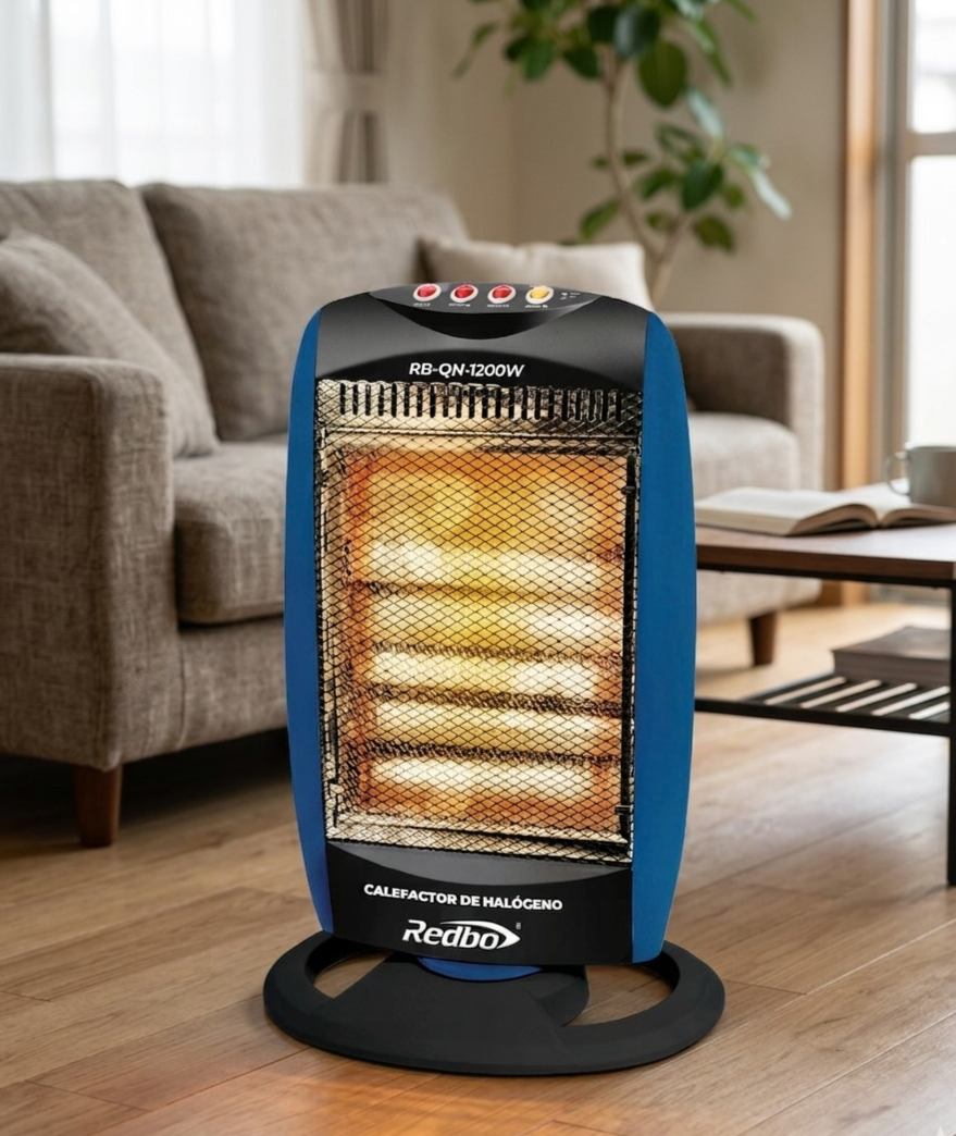 CALEFACTOR DE HALÓGENO 1200W MARCA REDBO