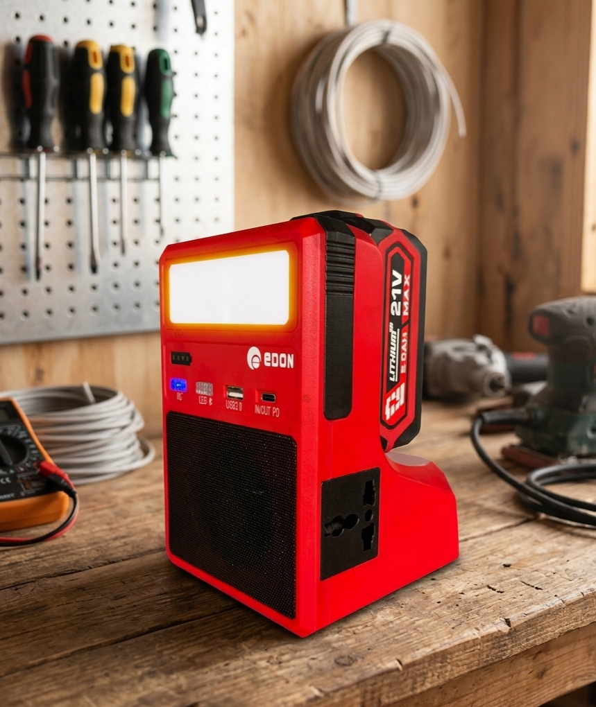 INVERSOR DE CORRIENTE PORTATIL USB-A , C 300W MARCA REDBO
