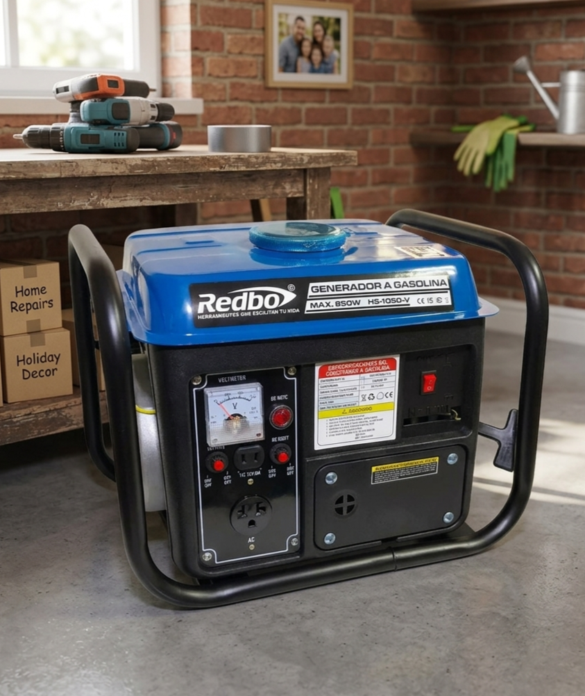Generador a gasolina 2T 800W Marca Redbo