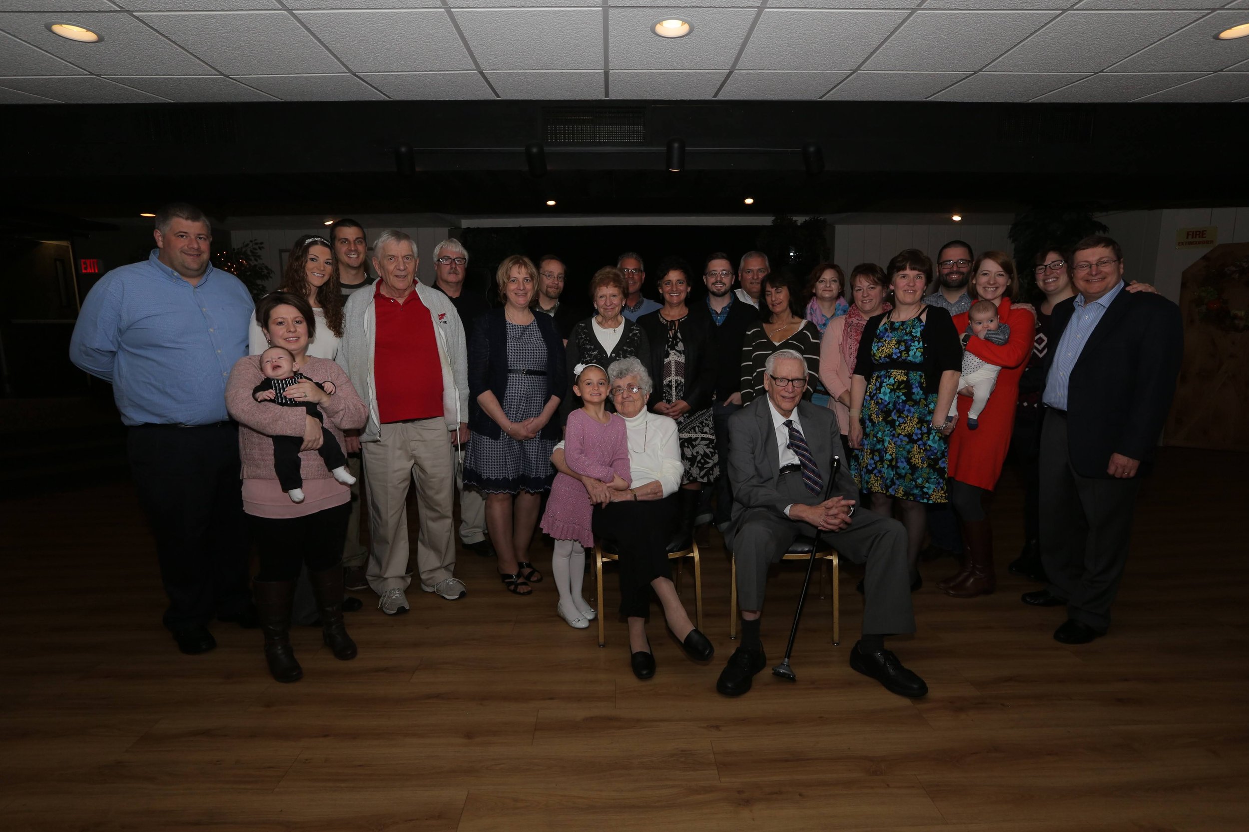 Kevin Carriere's family gathers at Village Haven in North Smithfield to celebrate Leo Carriere's 80th birthday.