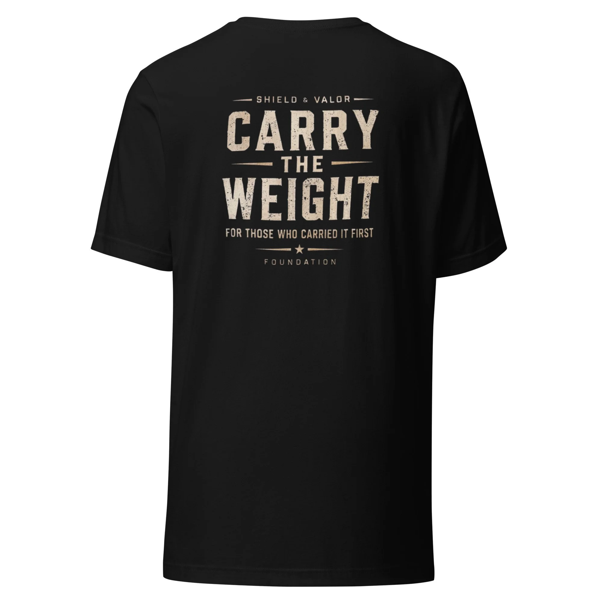 Carry the Weight Tee- Shield and Valor