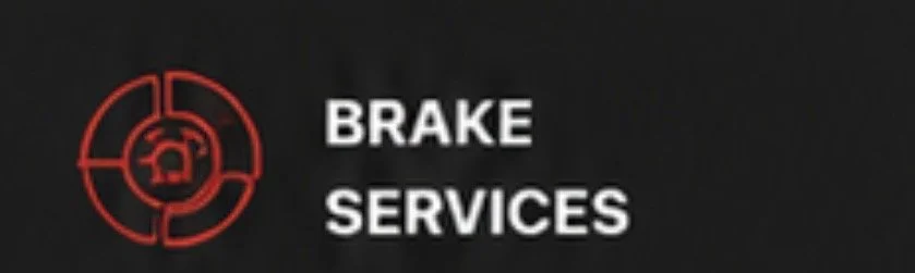 Brake Services logo with a red crosshair targeting a car brake icon