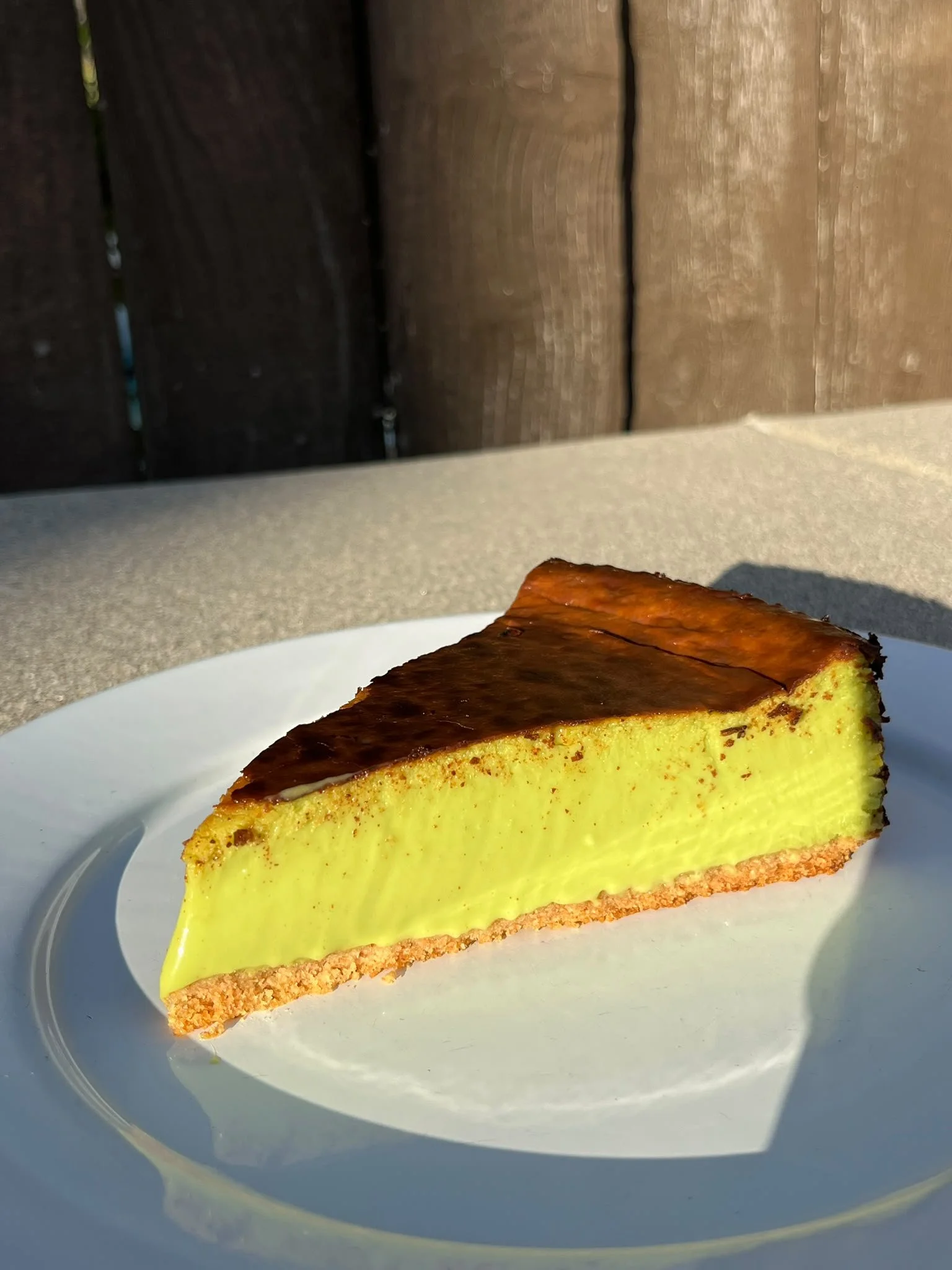 Pistachio Basque Cheesecake