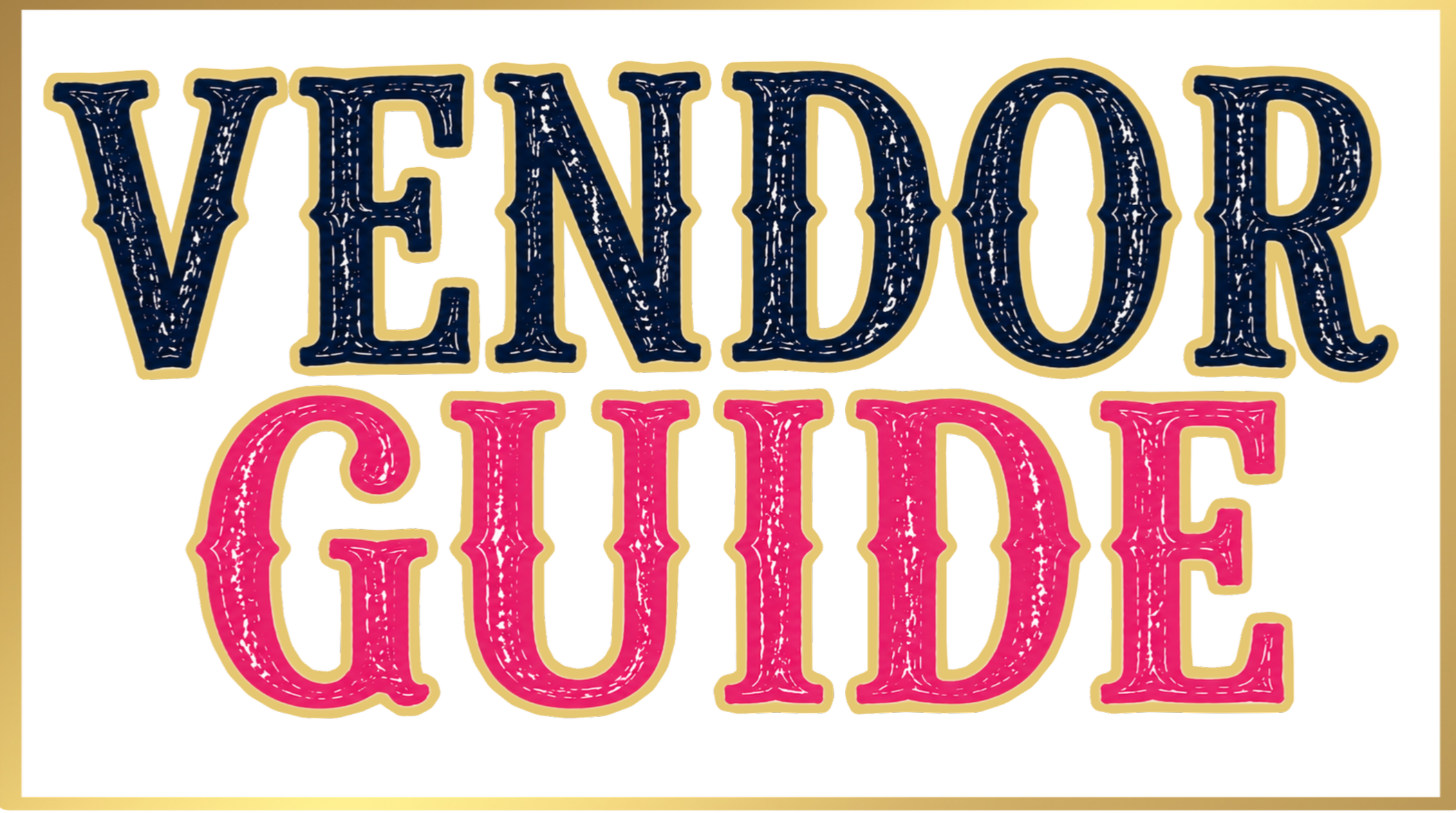 Colorful sign with the words 'VENDOR CHOICE' in stylized, textured lettering.