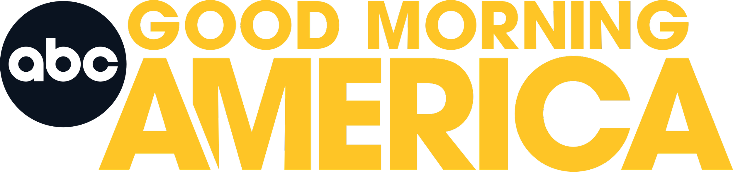 ABC logo with the words 'Good Morning America' in large yellow text.