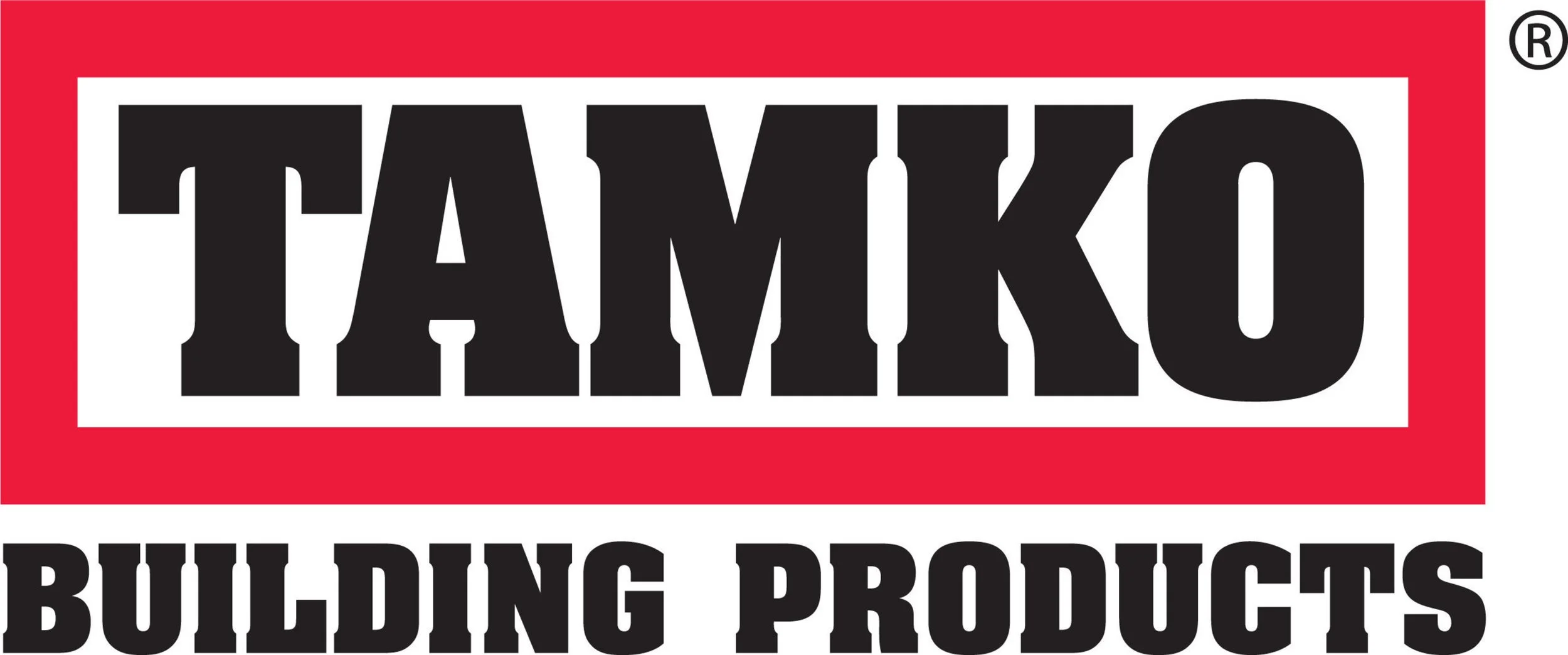 Tamko building products logo with red, black, and white design.