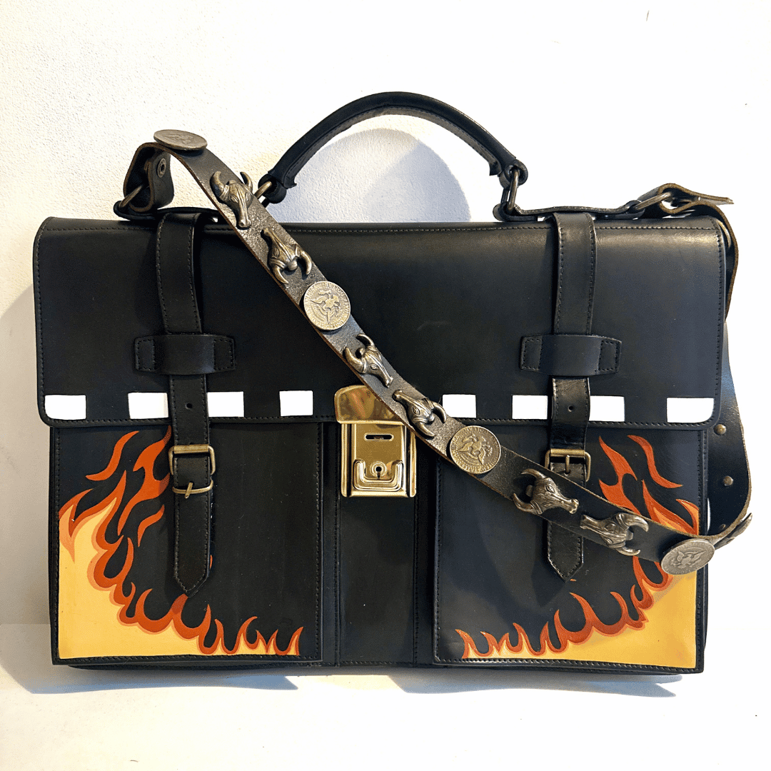 Upcycled Vintage Leather Briefcase