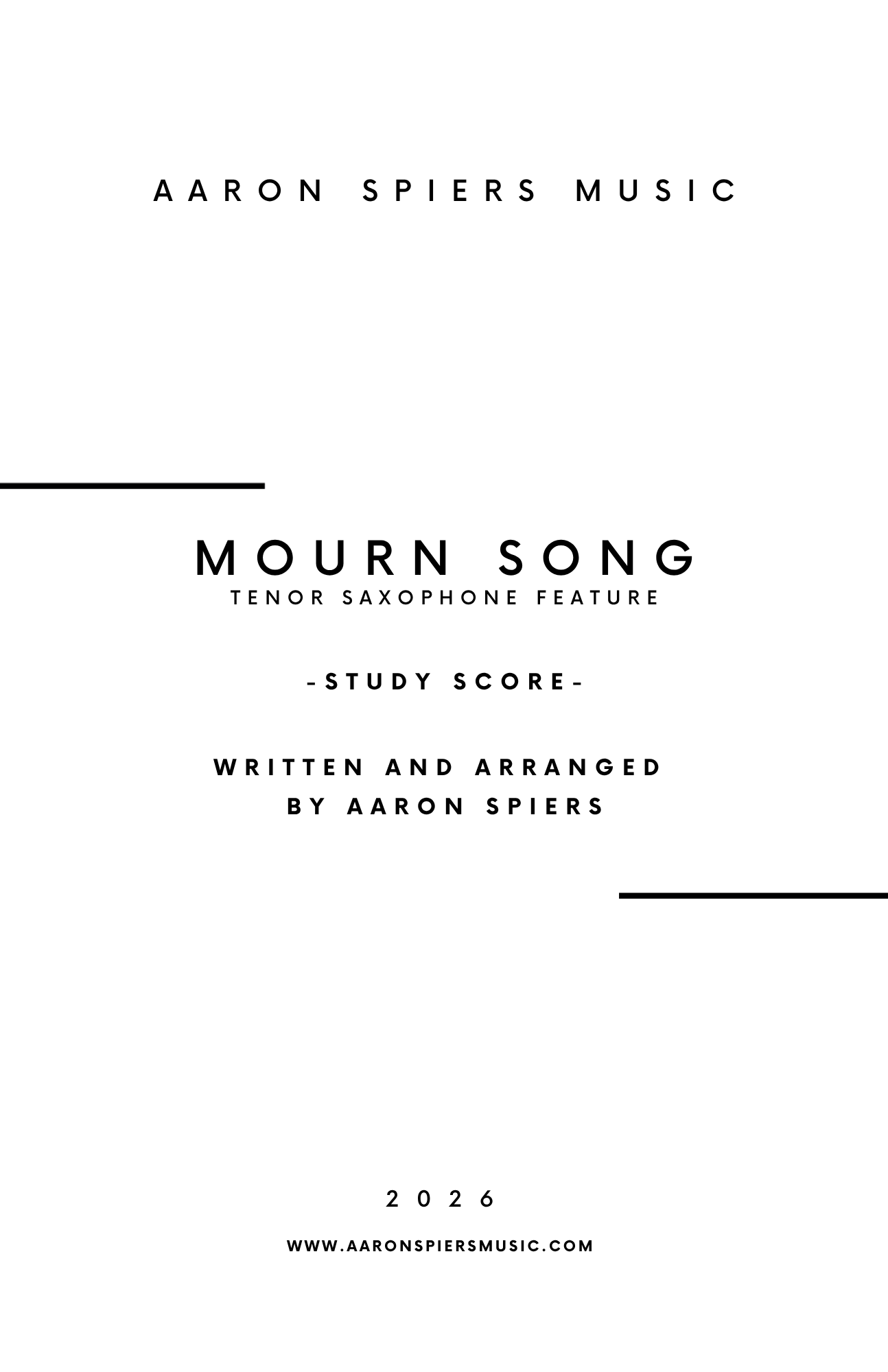 Mourn Song (Study Score)