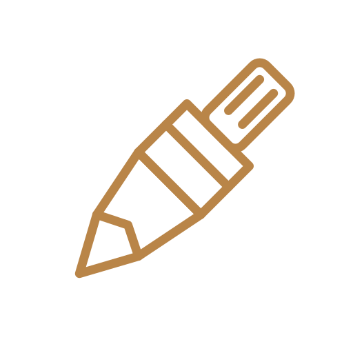 Line drawing of a brown marker pen.