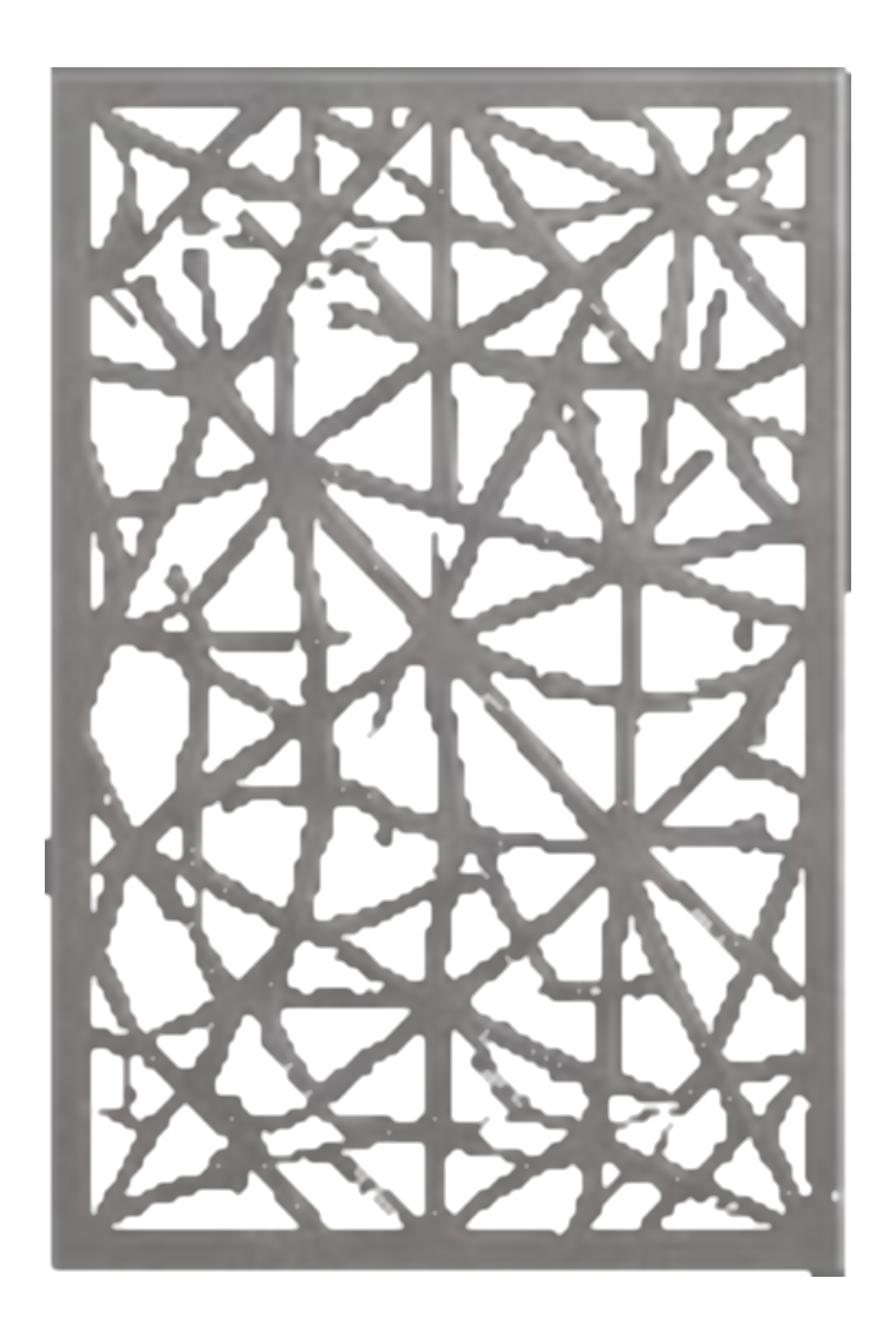 Rustic geometric decorative metal screen