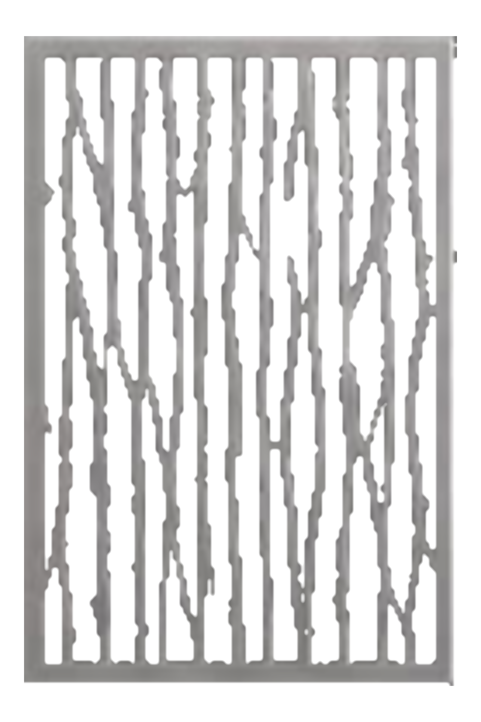 Bark-pattern CNC-cut metal panel