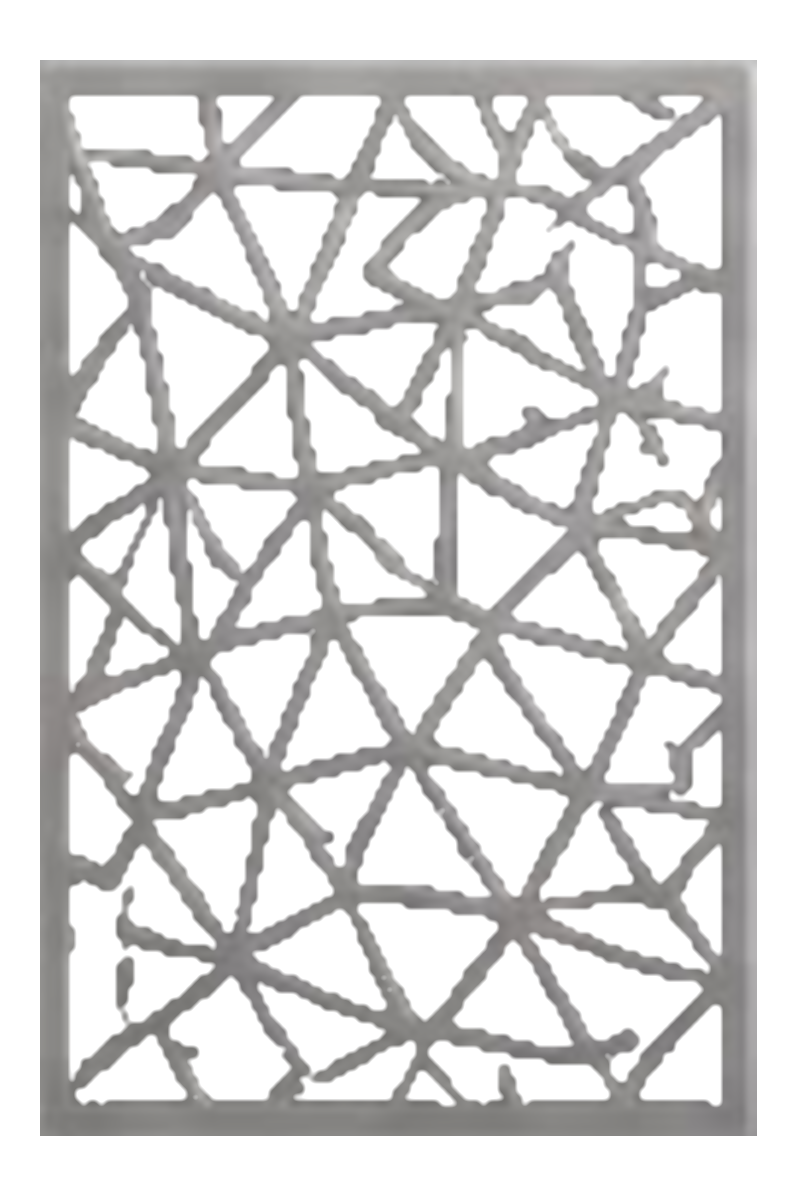 Geometric CNC-cut decorative metal panel