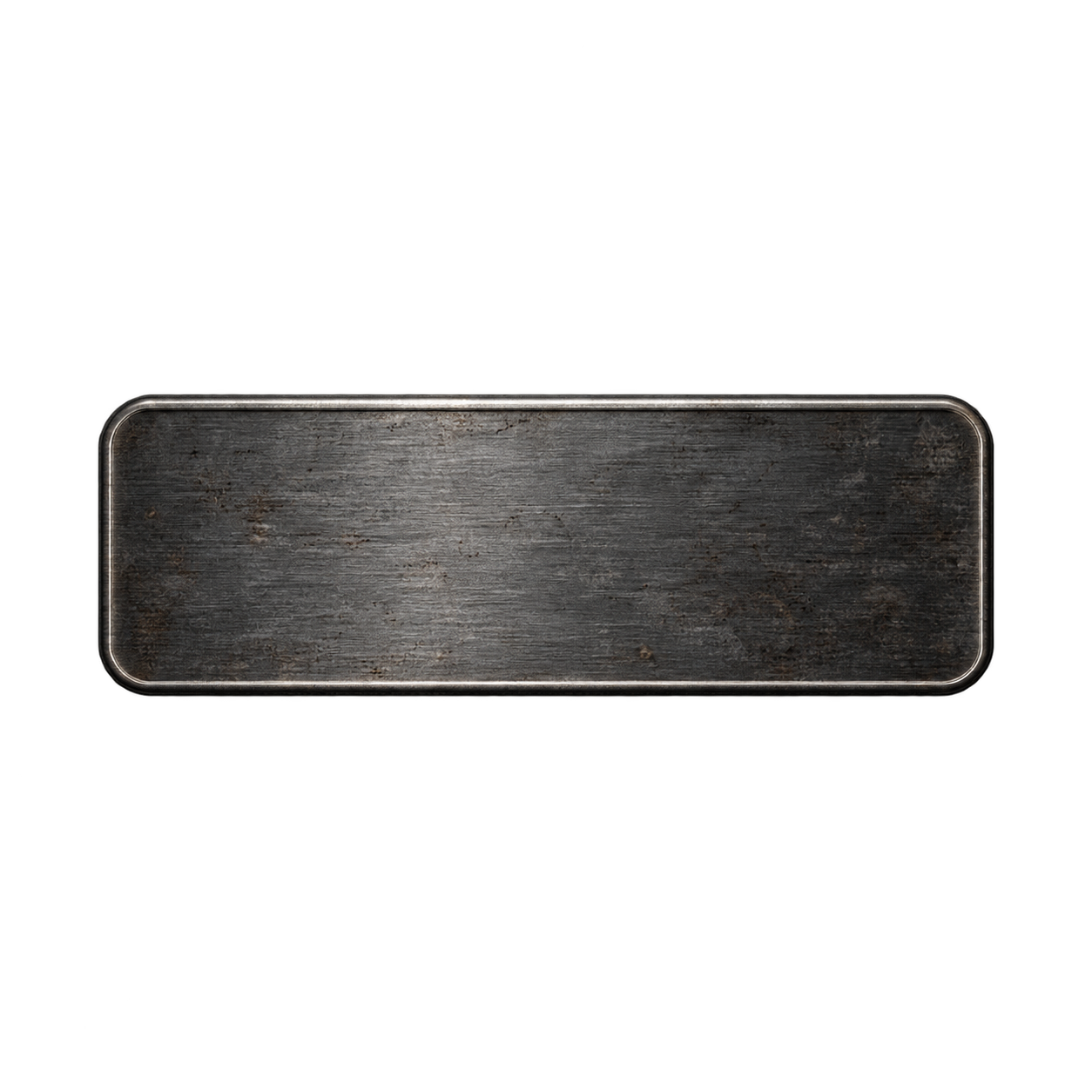 Blackened steel metal finish sample