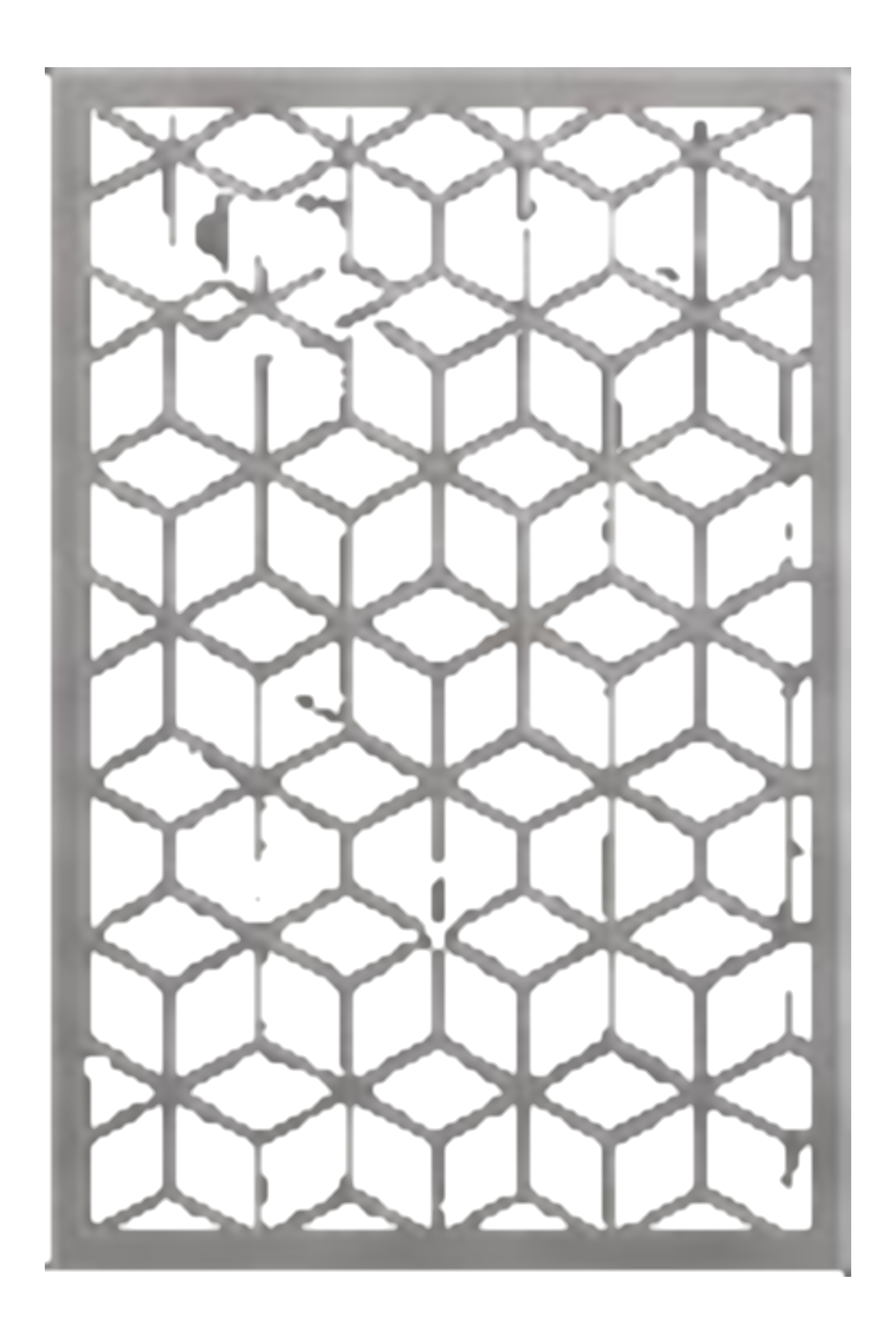 Three-dimensional geometric metal screen pattern