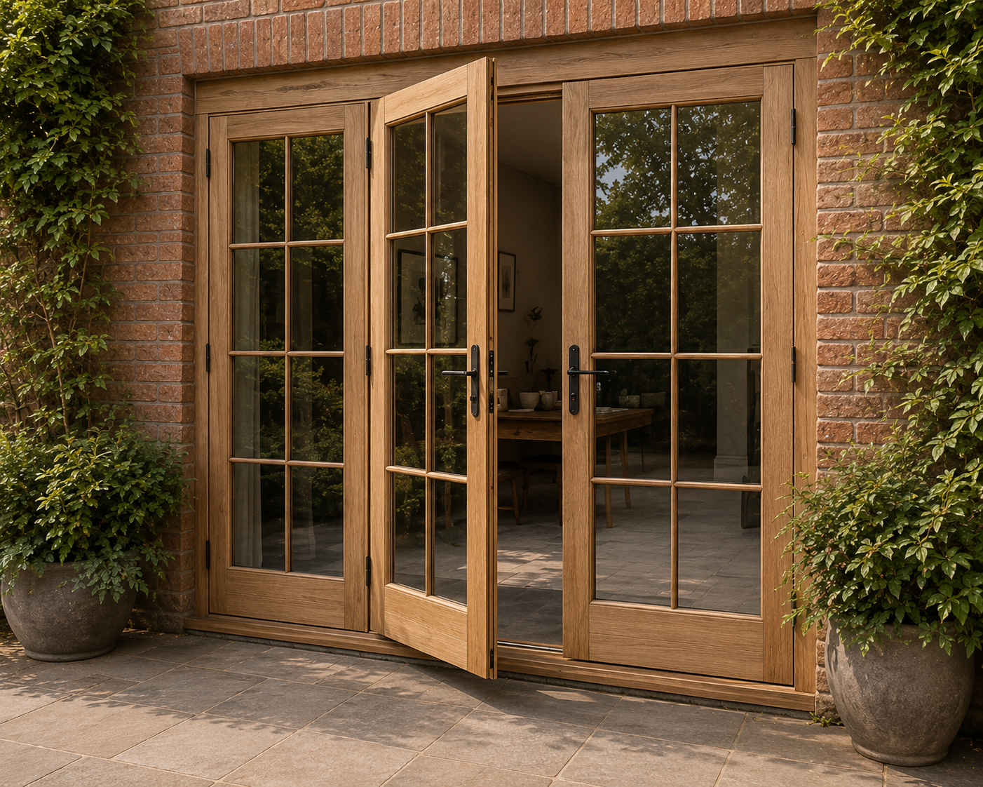 patio with French doors