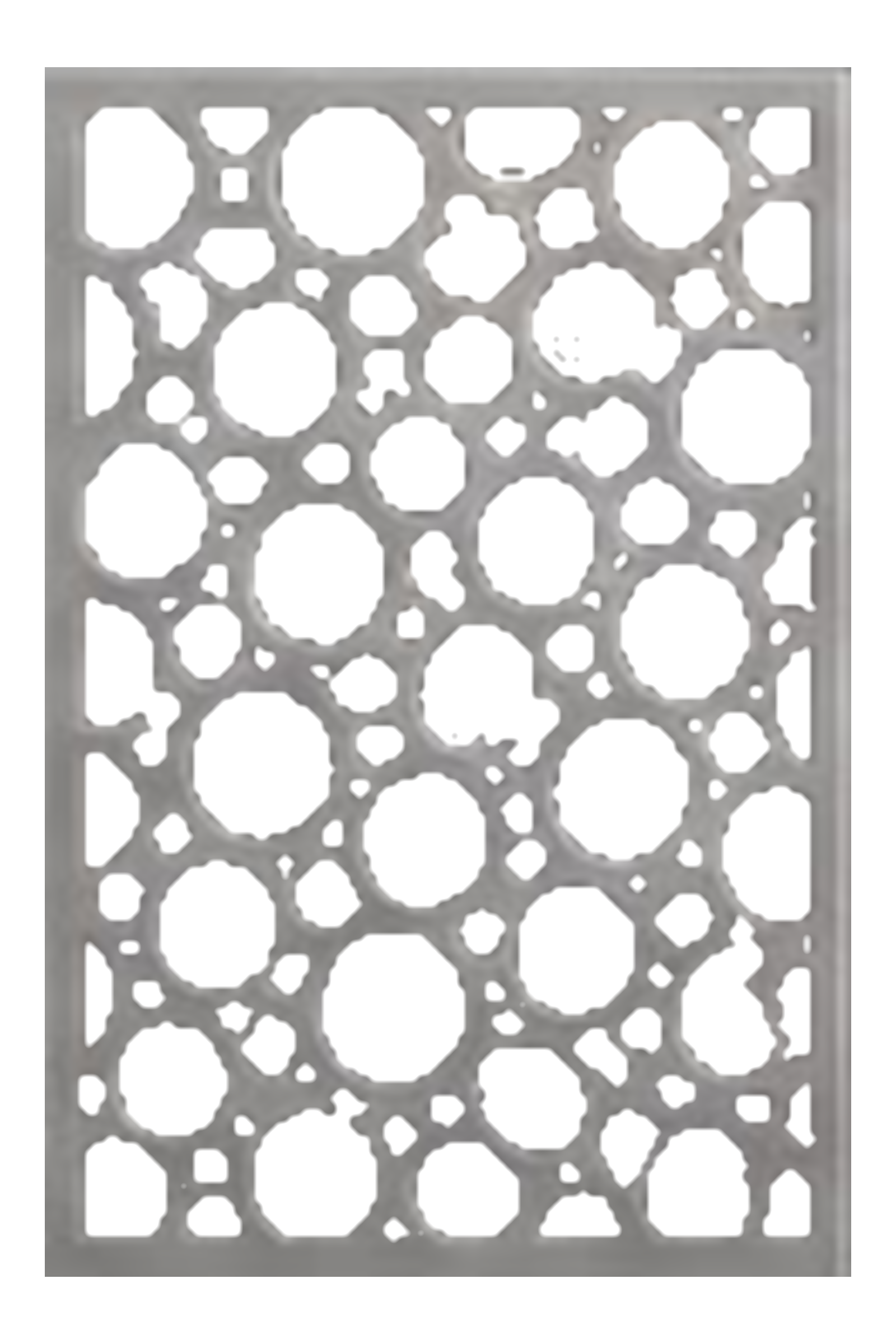 Circular-pattern CNC-cut metal screen