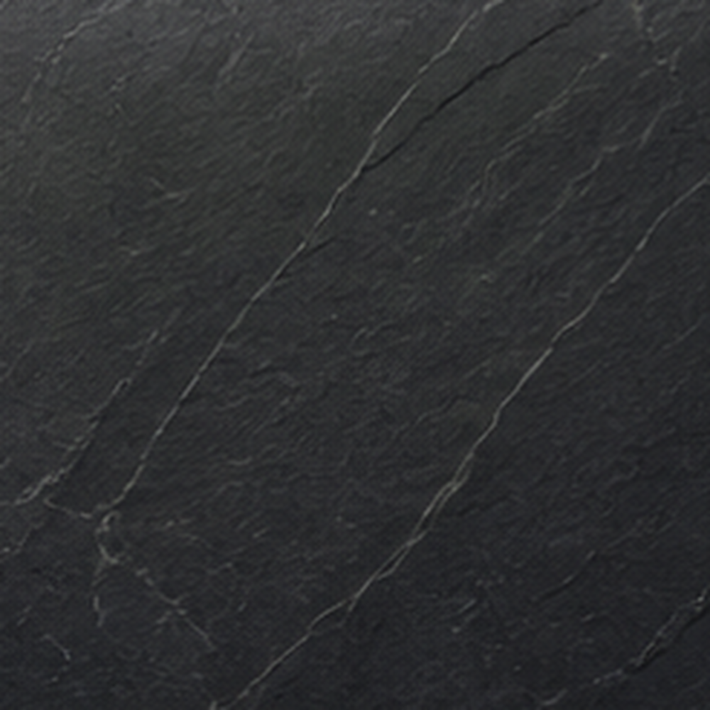 Black slate stone sample with natural fine veining