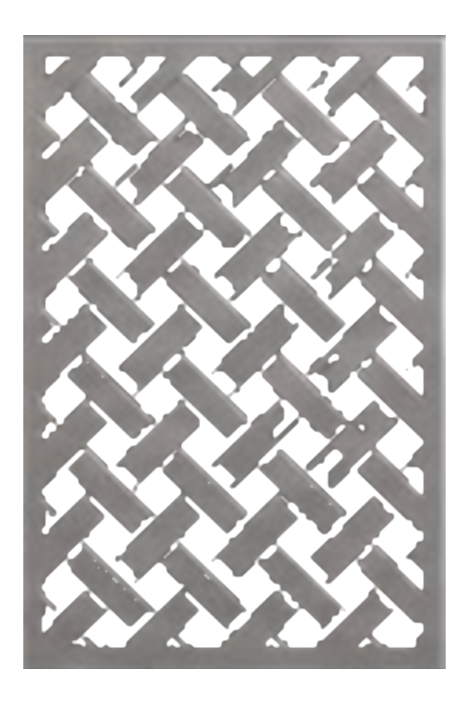 Basket-weave decorative metal panel