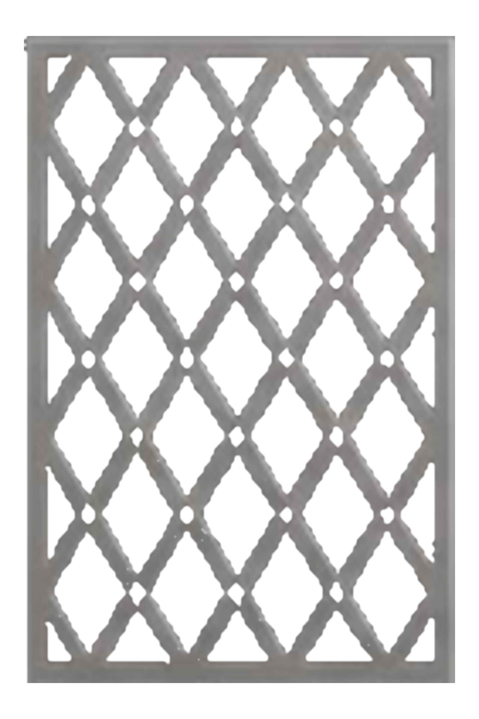 Diamond-pattern CNC-cut metal panel