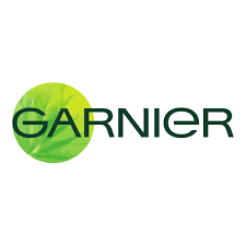 Garnier logo with green leaf graphic and black text