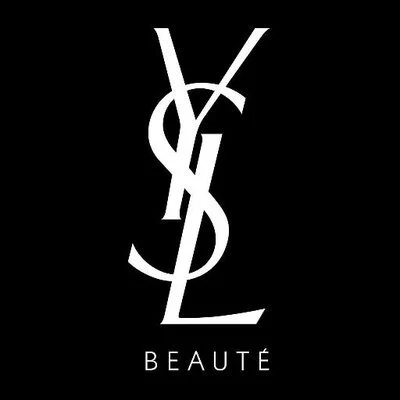 Yves Saint Laurent Beaute logo on a black background.
