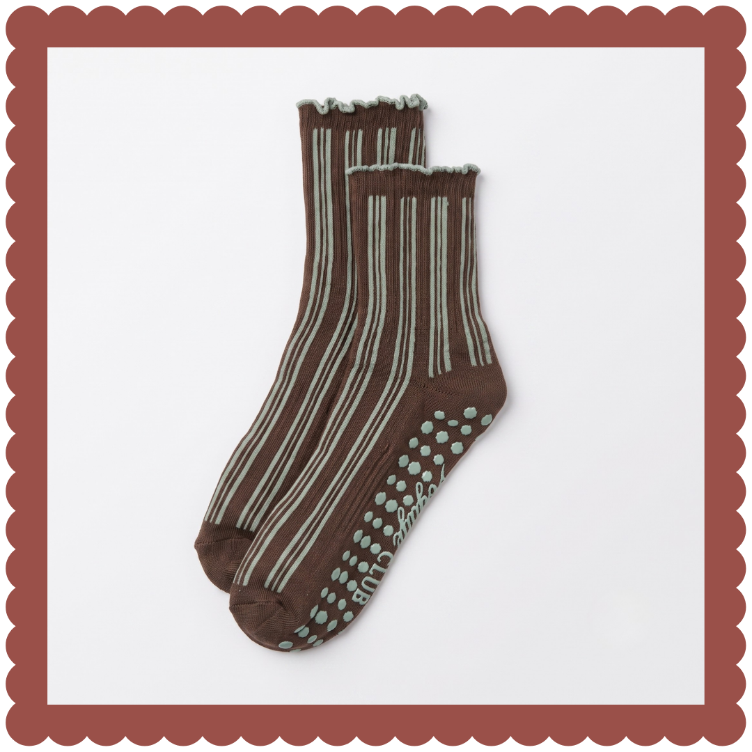 The Mint Mocha Grip Sock