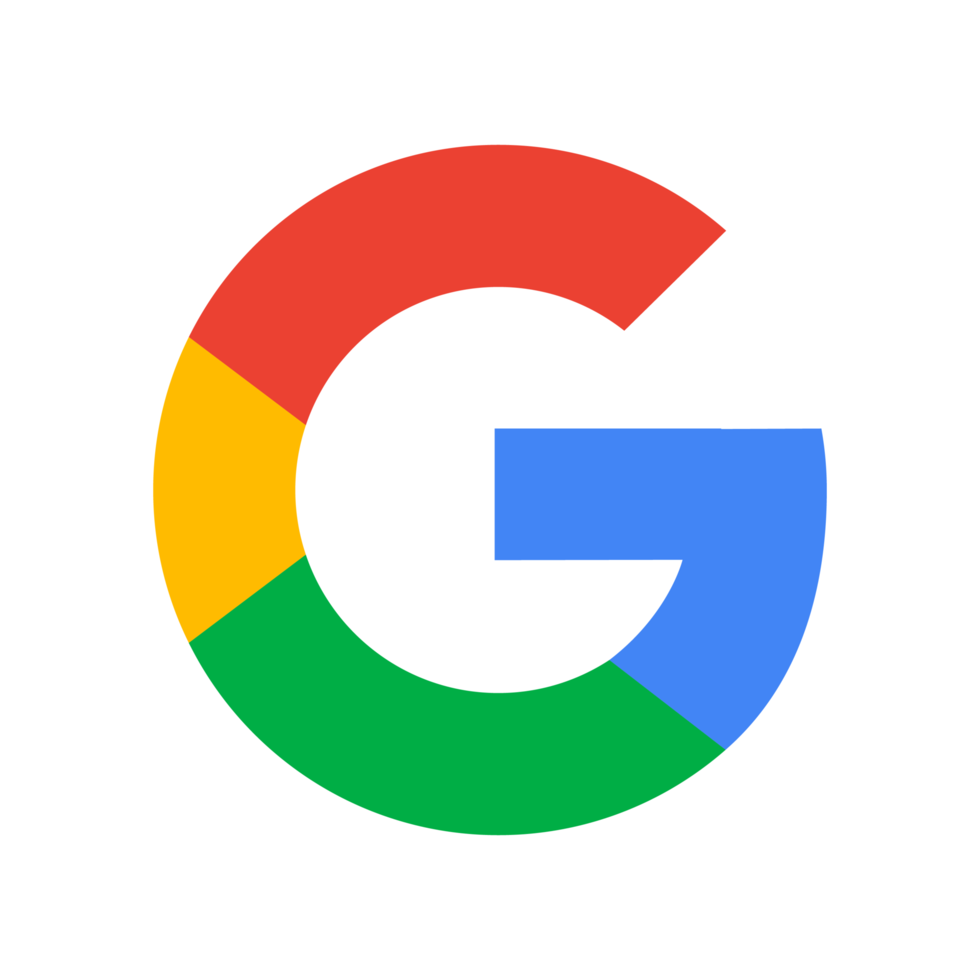 Google logo with a circular design, featuring blue, red, yellow, and green colors.