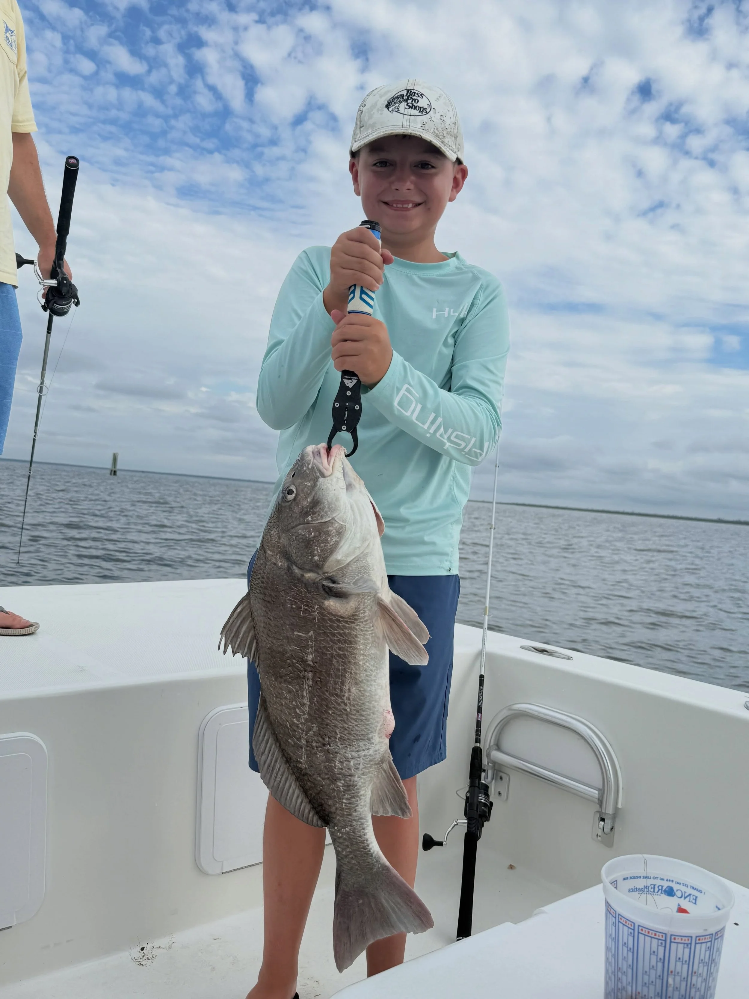 Black drum is on the menu again tonight! We also caught gray trout, sheepshead, spadefish, and croakers. Give me a call if you want to go fishing! 252-339-5301 #outerbanks #northcarolina #tightnup #fishingcharters #letsgofishing