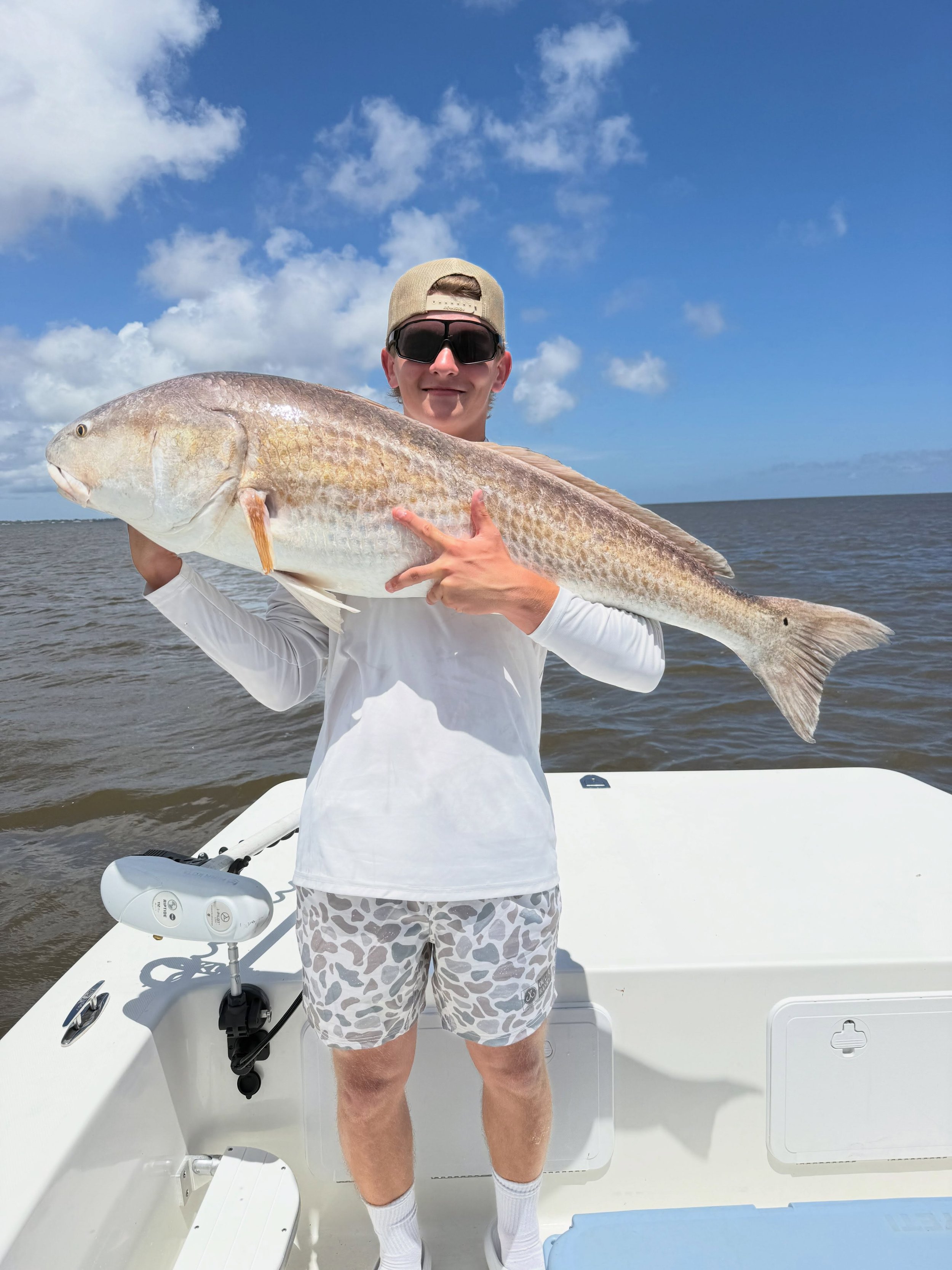 Citation drum for the morning and evening trip! #outerbanks #northcarolina #reddrum #tightnup #fishingcharters