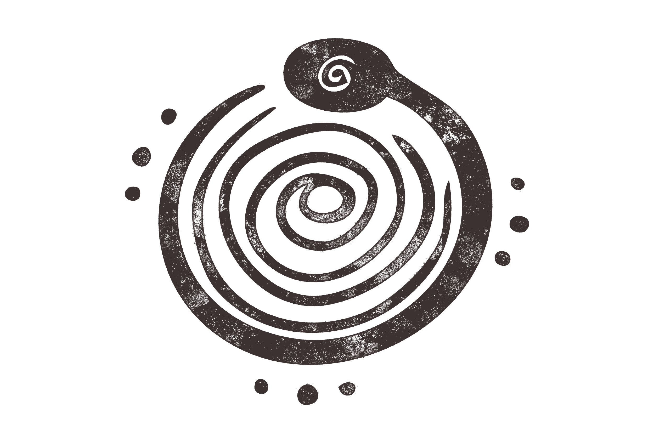 Black chalkboard with chalk drawing of a spiral galaxy and surrounding planets or stars.