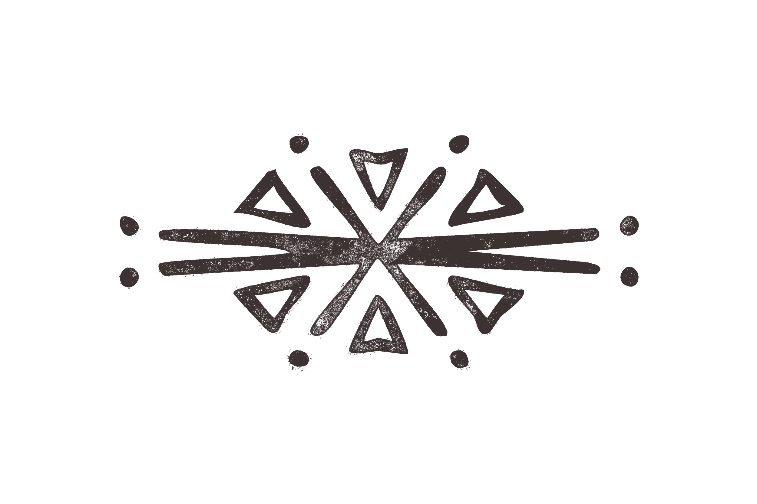 Black and white decorative snowflake pattern