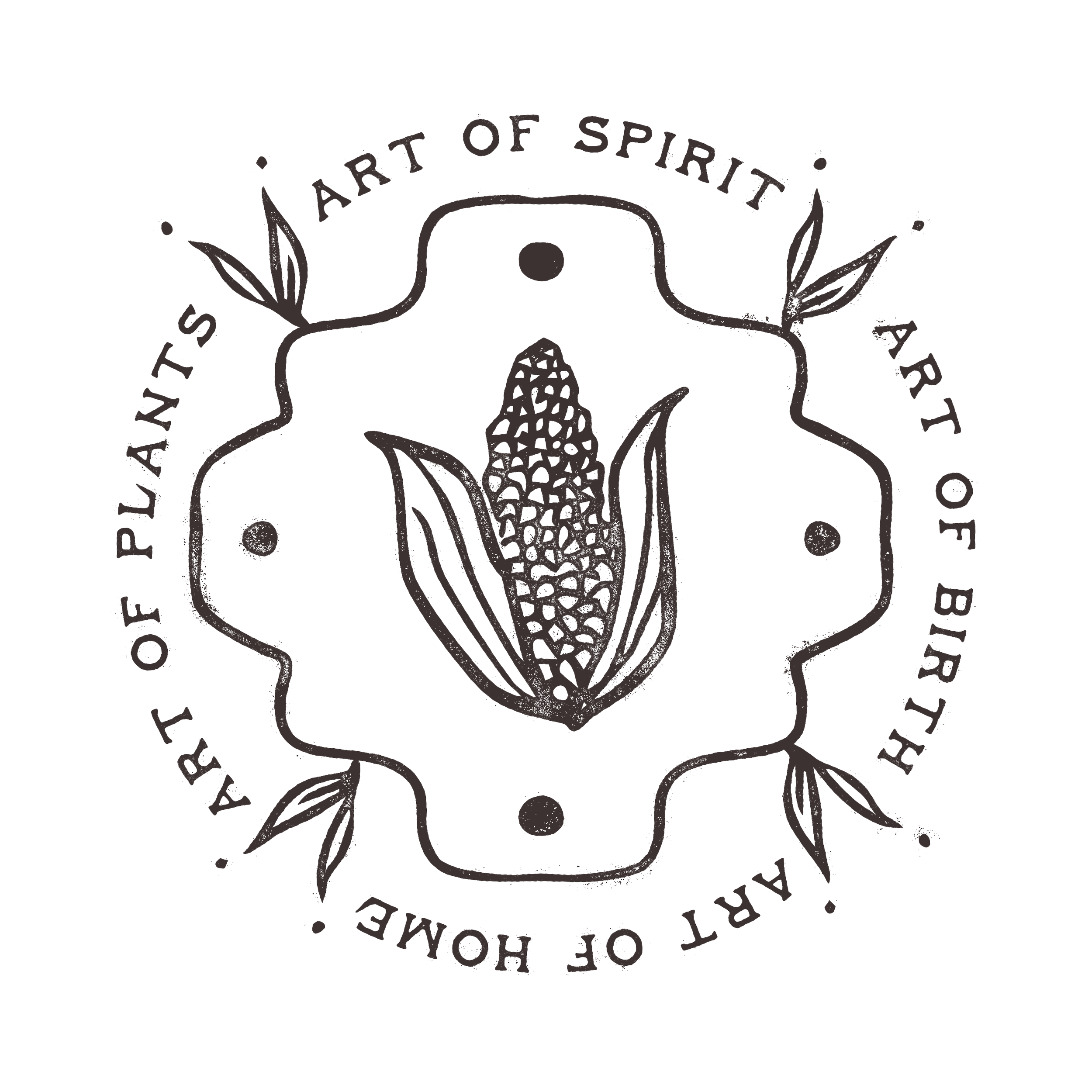 A black and white illustration of a bee with the phrase "The Book of Spirits of Spirit" arranged in a semi-circle around the bee, with decorative elements like leaves and dots.