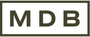 A logo with the letters 'MDB' inside a rectangular border.