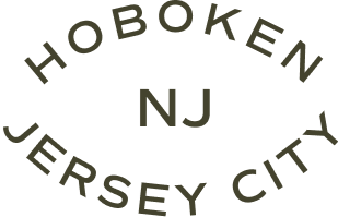 Circular logo with the words 'HOBOKEN JERSEY CITY NJ' around the perimeter