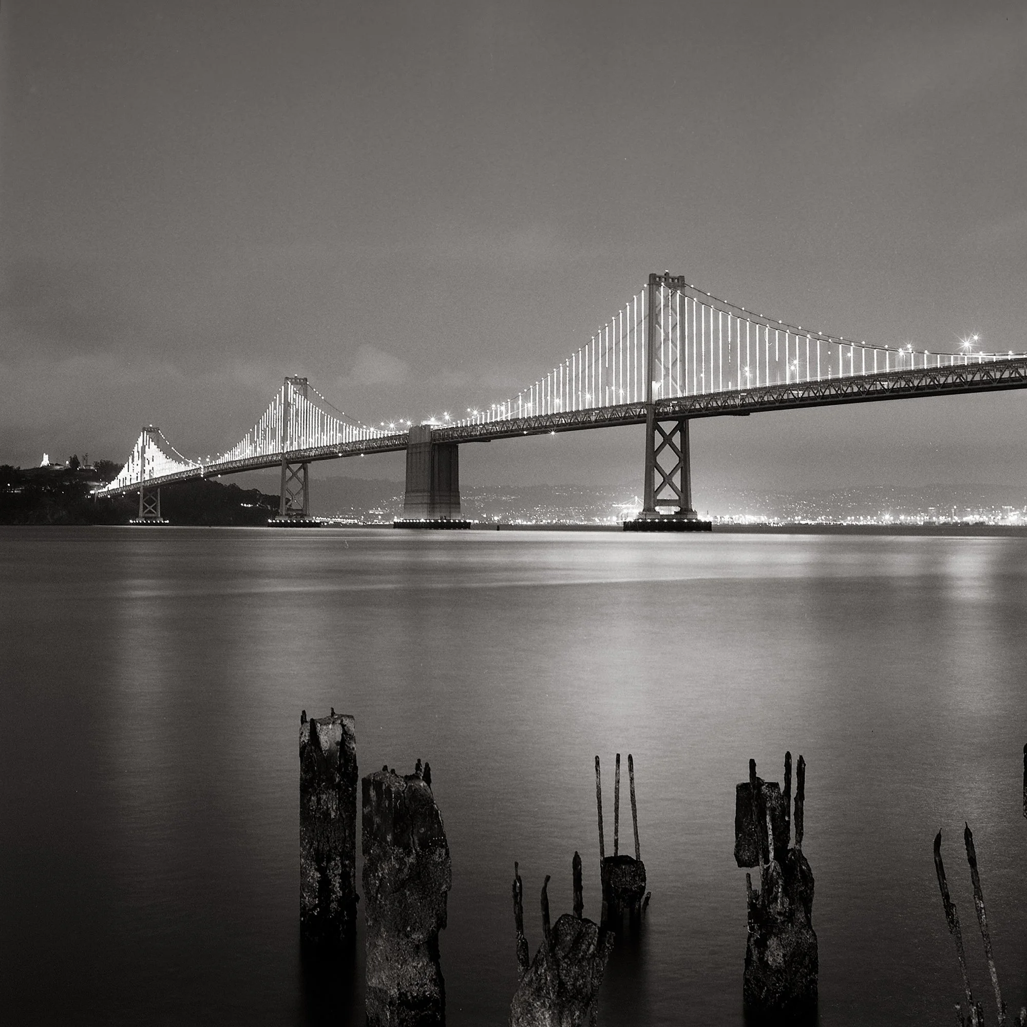 Bay Bridge with pilings
