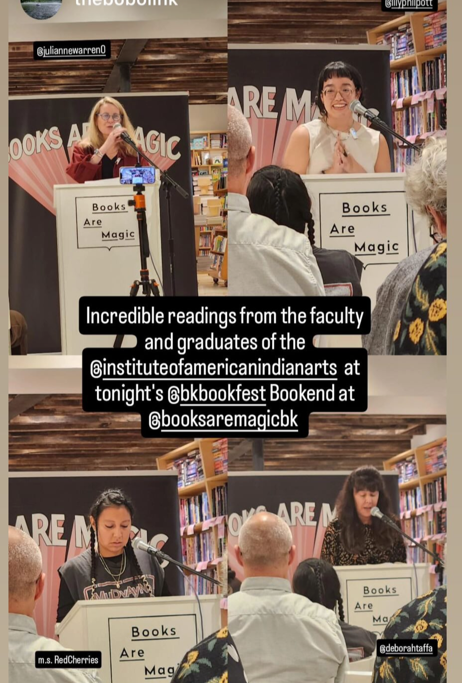 2025, Reading from "House of ‘ɛkoʊ, House of Bird” (4:40-12:57), Brooklyn Book Festival Bookends Event, Books Are Magic, Brooklyn, New York, With Lily Philpott, m.s. RedCherries, Deborah Taffa, Video