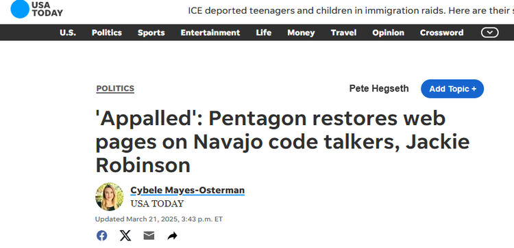 "We should take Pete Hegseth and the rest of the Trump administration at their word that, when they constantly refer back to the past as a time that they want to bring back, that also means that they are interested in bringing back a segregationist s