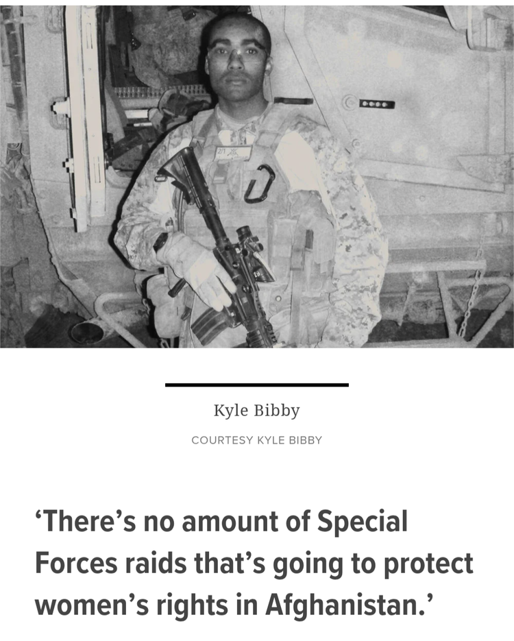 There’s no amount of Special Forces raids that’s going to protect women’s rights in Afghanistan.