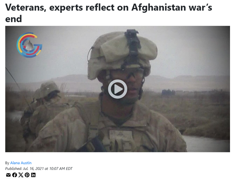 “Most of the veterans I know support ending the war. They do think that 20 years has been too long, that there isn’t necessarily a military solution in Afghanistan,” said Bibby.