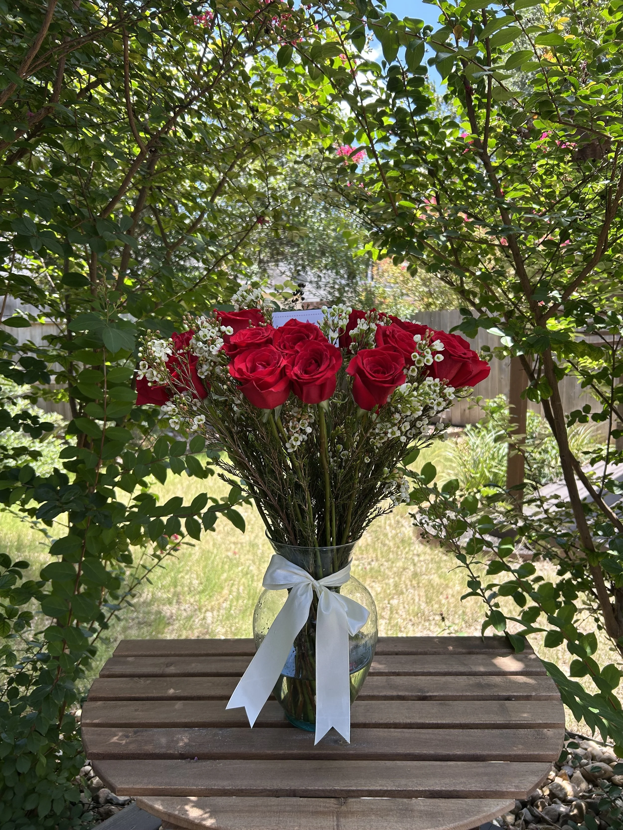 Crystal Rose Vase