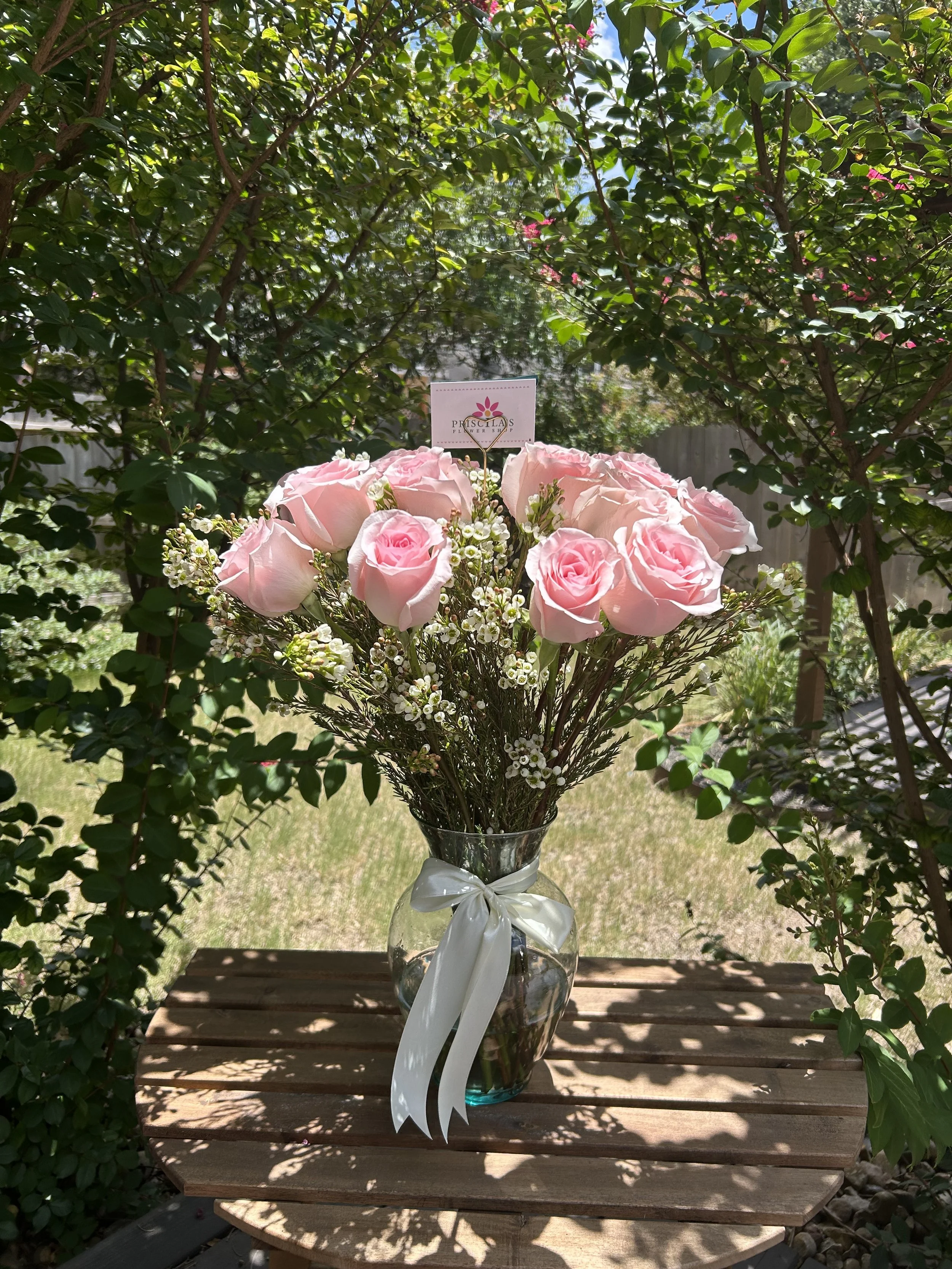 Crystal Rose Vase