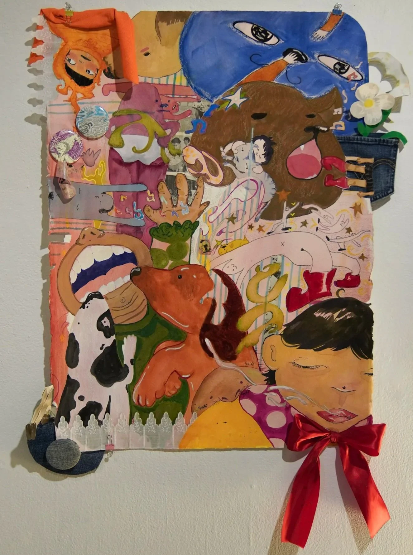  Can’t We Just Laugh about it? 2025. Mixed media on paper, 23 in x 31 in
$700