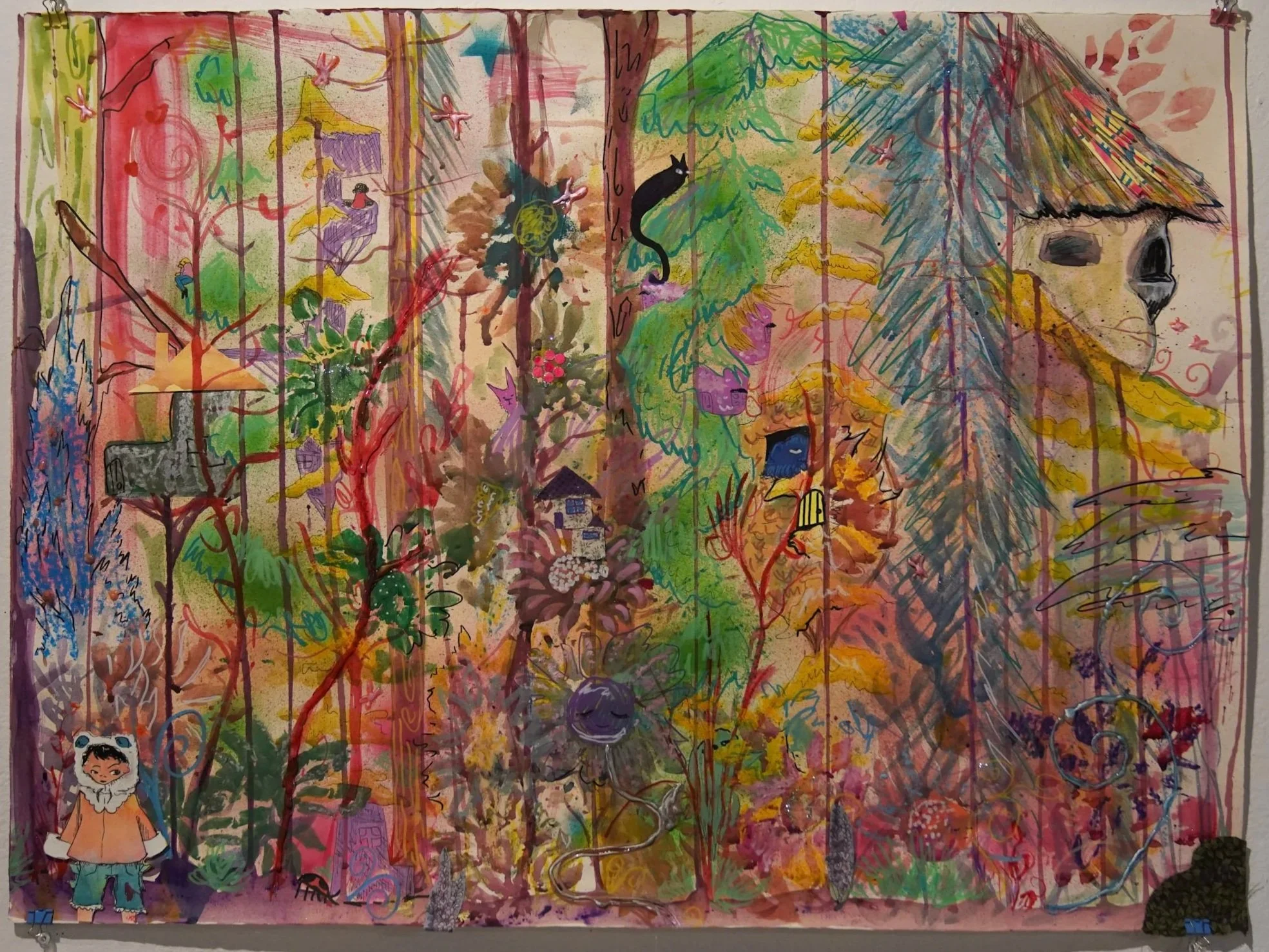 In my Forest, 2026. Mixed media on paper-24 in x 36 in
$850