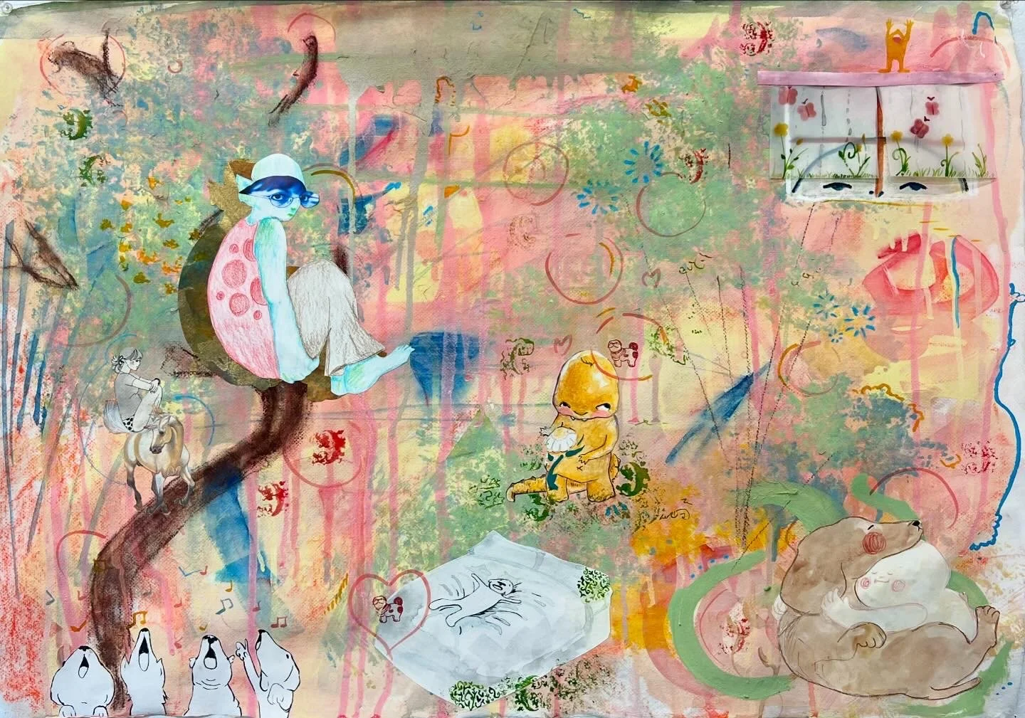 The Changing of Seasons, 2025. Mixed Media on Mulberry paper-23 in x31 in
$650