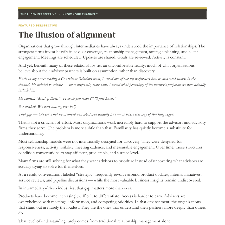 The illusion of alignment
